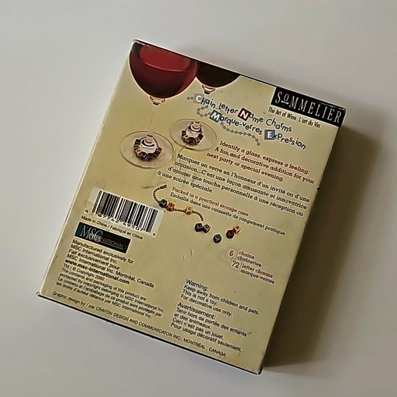 Chain Letter Name Charms (for Wine Glasses) - Picture 2 of 4